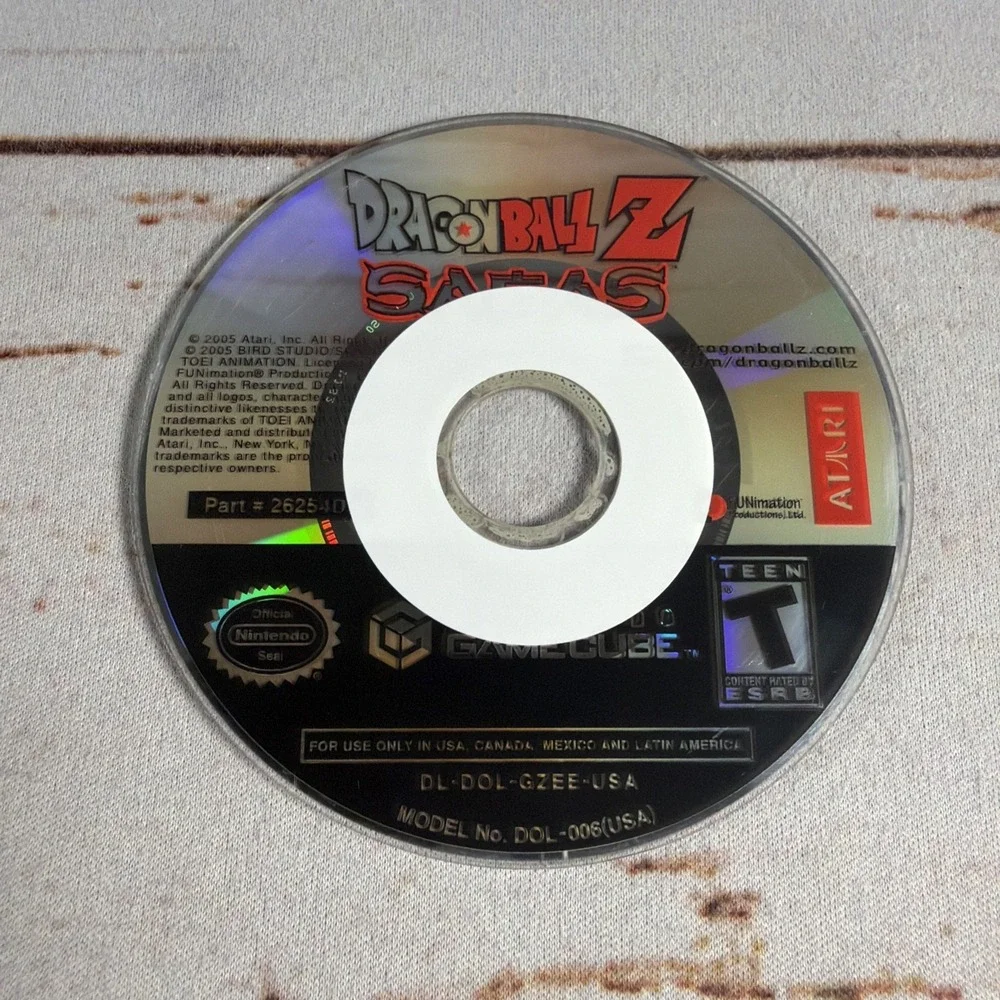 Dragon Ball Z Sagas Nintendo GameCube Tested Disc Only Resurfaced Used